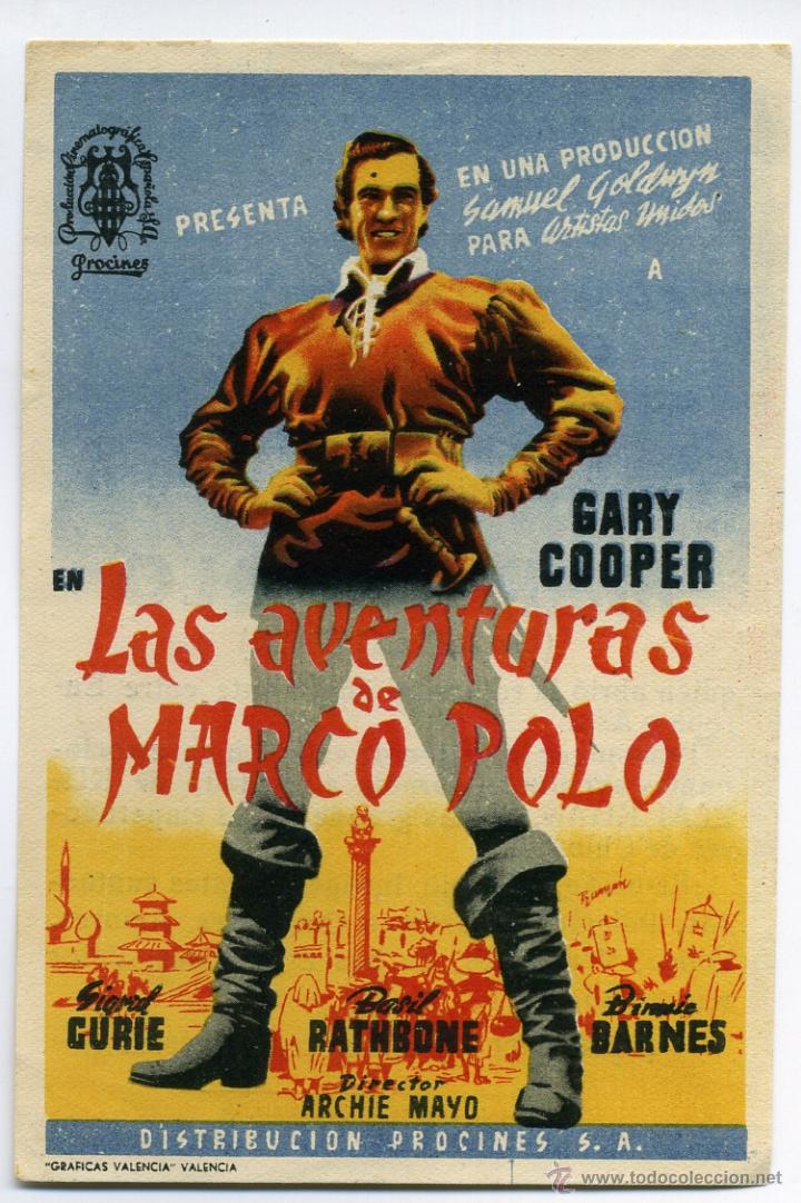 Cine: AVENTURAS DE MARCO POLO, con Gary Cooper.