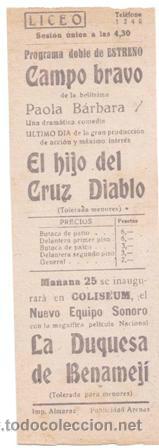 Cine: Programa de mano Liceo, Salamanca. Sin fechar, 1948 - Foto 1
