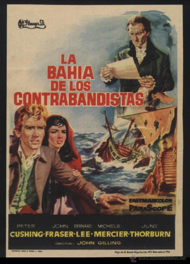 Cine: Q-04096- LA BAH&Iacute;A DE LOS CONTRABANDISTAS (Fury at Smugglers' Bay) Peter Cushing - John Fraser