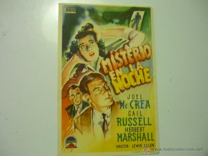 Cine: programa misterio en la noche .-joel mc crea - Foto 1