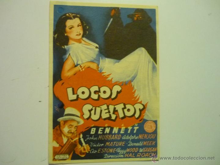 Cine: PROGRAMA LOCOS SUELTOS.-ADOLPHE MENJOU-PUBLICIDAD - Foto 1