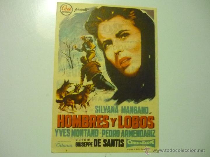 Cine: programa hombres y lobos.-silvana mangano-publicidad cine roxy - Foto 1