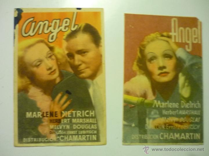 Cine: lote programas angel marlene dietrich