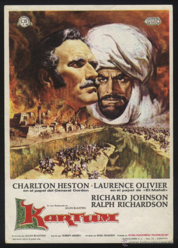 Cine: Q-04139- KARTUM (Charlton Heston - Laurence Olivier - Richard Johnson - Ralph Richardson)
