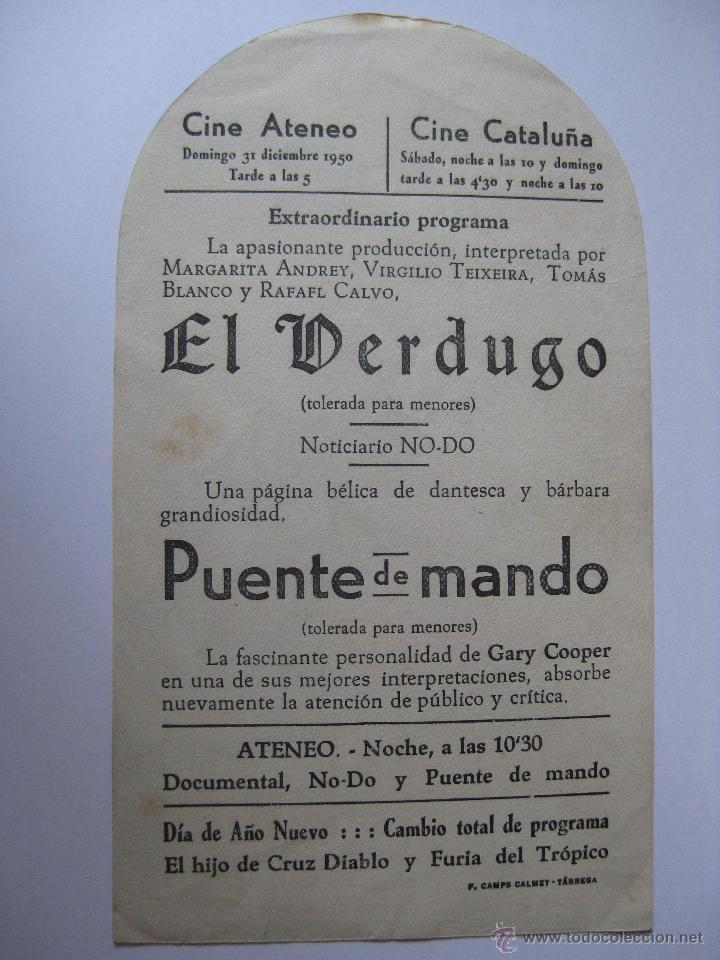 Cine: PUENTE DE MANDO - PROGRAMA TROQUELADO CON GARY COOPER - Foto 2
