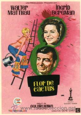 Cine: FLOR DE CACTUS.- PROGRAMA SENCILLO REVERSO SIN IMPRIMIR. 1 OSCAR. - Foto 1