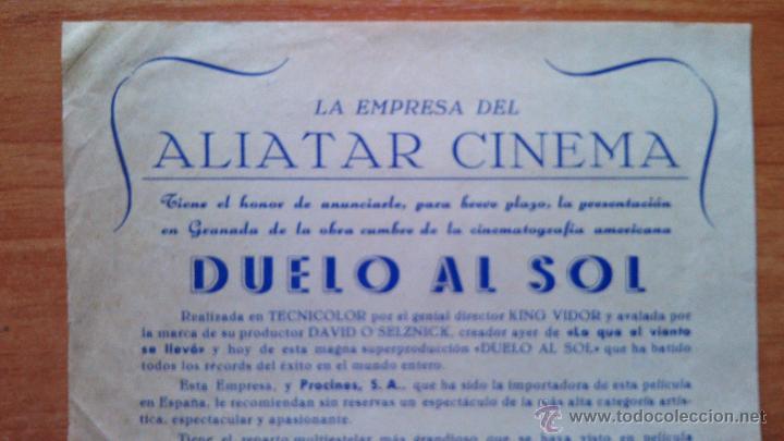 Cine: W-raro programa de cine pelicula-DUELO AL SOL - Foto 2