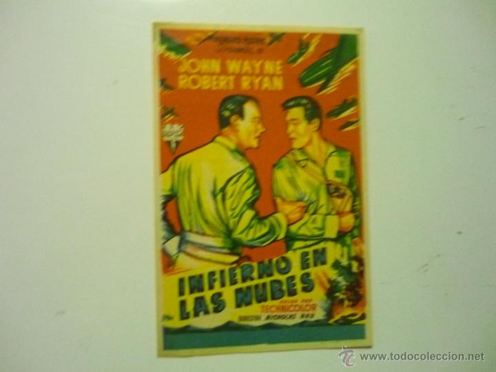 Cine: PROGRAMA INFIERNO EN LAS NUBES.-JOHN WAYNE-PUBLICIDAD cine centro .-mula - Foto 1