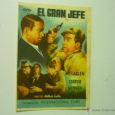  Foglietti di film di film antichi di cinema: PROGRAMA EL GRAN JEFE.- VICTOR MAC LAGLEN -. Lote 44207868