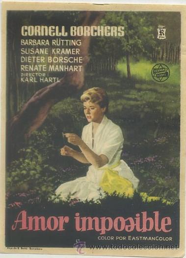 Cine: PROGRAMA DE CINE: AMOR IMPOSIBLE PC-2796 ,2 - Foto 1