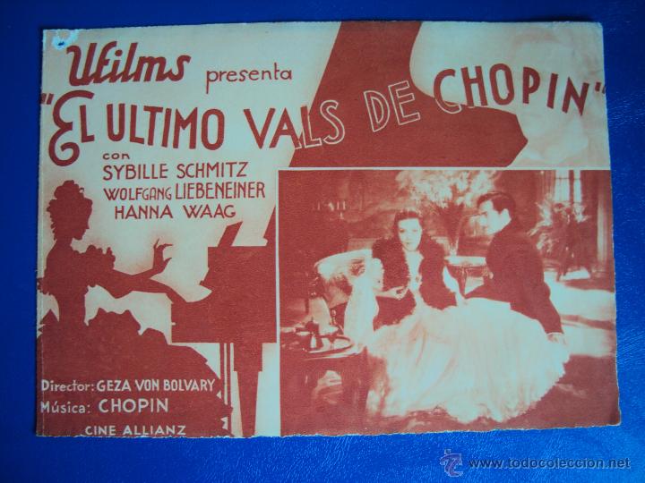 Cine: (PG-709)PROGRAMA DE CINE DOBLE,EL ULTIMO VALS DE CHOPIN,A&Ntilde;OS 30 - Foto 1