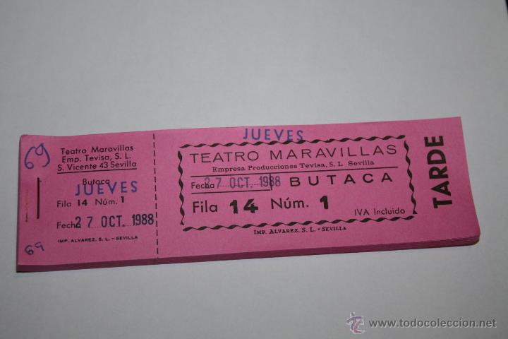 Cine: LOTE O TACO DE 69 ENTRADAS DEL CINE TEATRO VILLAMARTA JEREZ 1988 - Foto 1 - 44259443