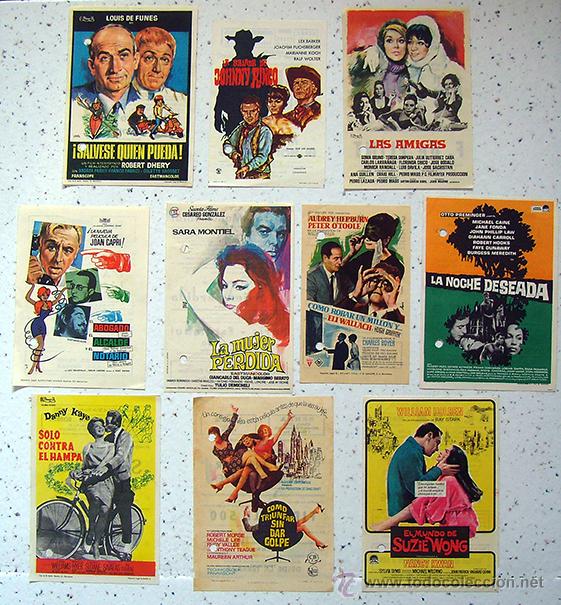 Cine: LOTE DE 10 . FOLLETO-PROGRAMA DE CINE . 1969 - 1972 - Foto 1