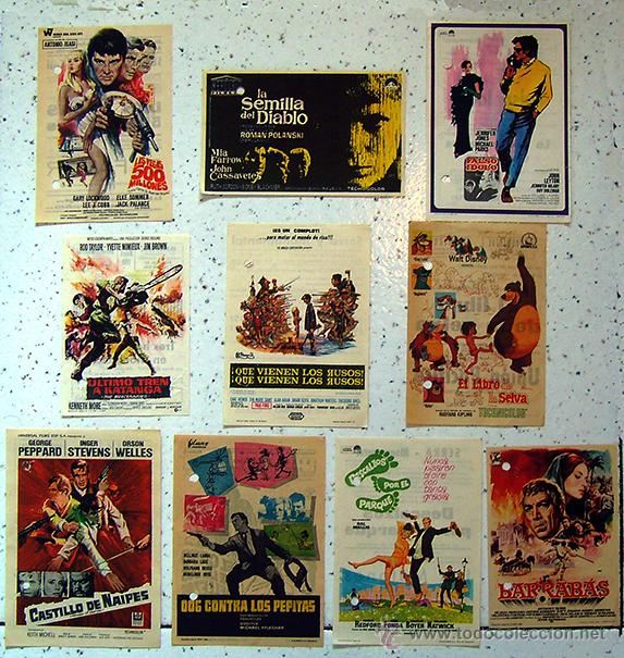 Cine: LOTE DE 10 . FOLLETO-PROGRAMA DE CINE . 1969 - 1972 - Foto 1