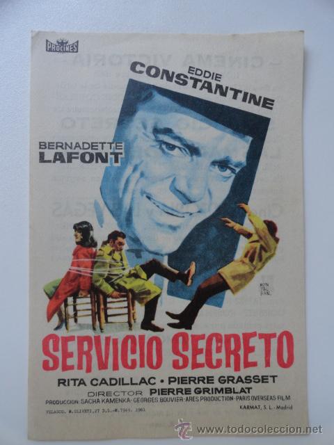 Cine: PROGRAMA DE MANO CINE SERVICIO SECRETO 1965 - Foto 1