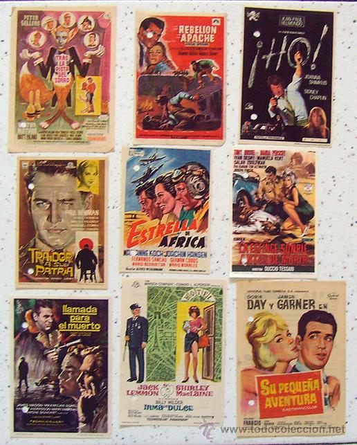 Cine: LOTE DE 9 . FOLLETO-PROGRAMA DE CINE . 1969 - 1972 - Foto 1