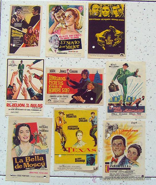 Cine: LOTE DE 9 . FOLLETO-PROGRAMA DE CINE . 1969 - 1972 - Foto 1