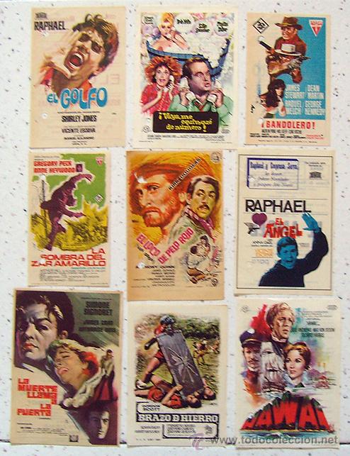 Cine: LOTE DE 9 . FOLLETO-PROGRAMA DE CINE . 1969 - 1972 - Foto 1