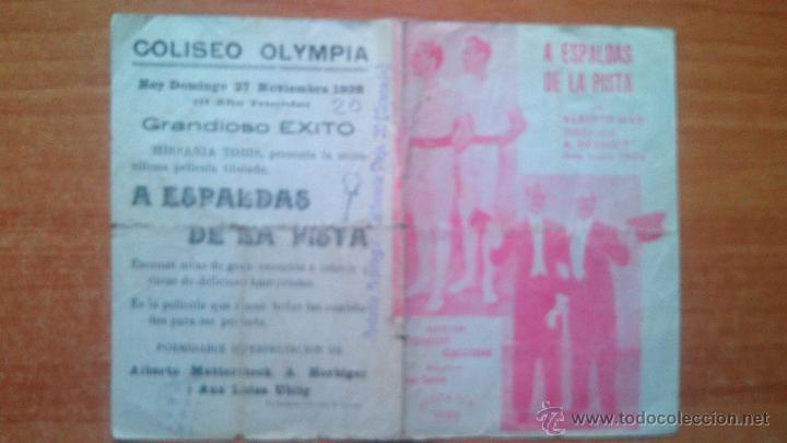 Cine: programa doble de cine--A ESPALDAS DE LA PISTA - Foto 1