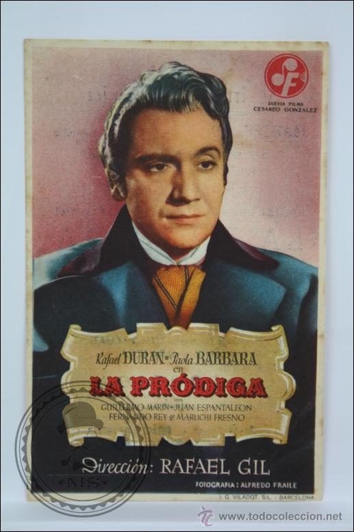 Cine: Programa de Cine - La Pr&oacute;diga - Publicidad al Dorso - 13,5 x 9 Cm - Foto 1