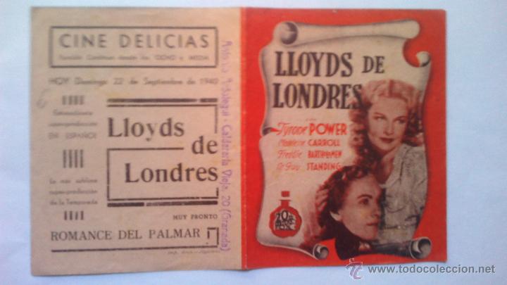 Cine: programa doble de cine--lloyds de londres