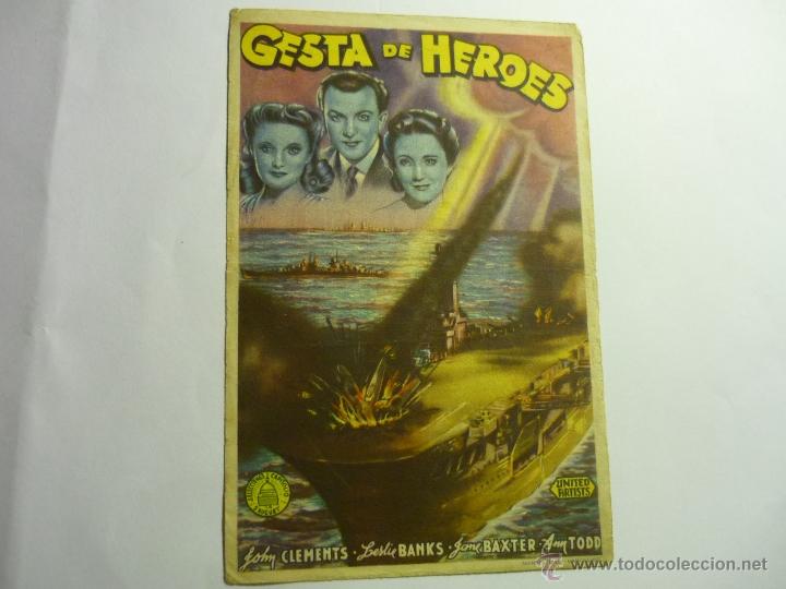 Cine: PROGRAMA GESTA DE HEROES - JOHN CLEMENTS-PUBLICIDAD monterrosa -reus - Foto 1