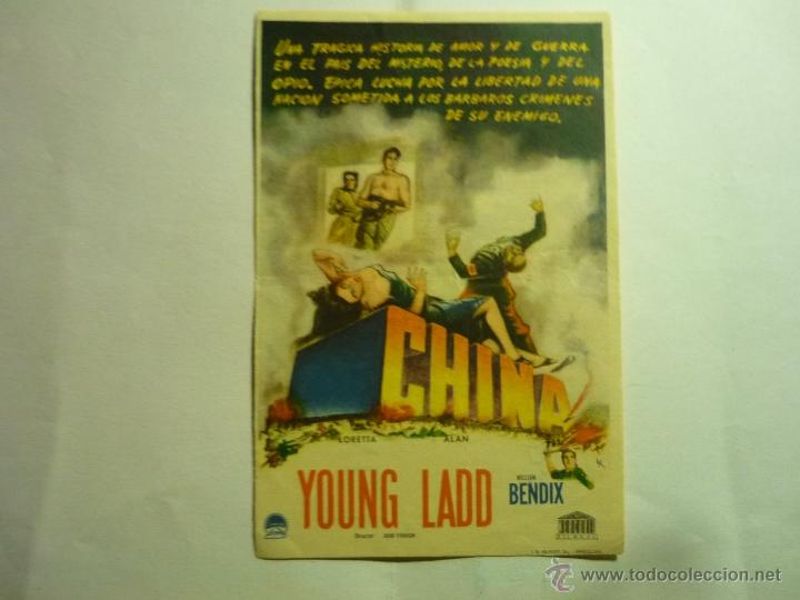 Cine: PROGRAMA CHINA.-ALAN LADD--DORSO PUBLICIDAD ELDA IMPRENTA VIDAL - Foto 1