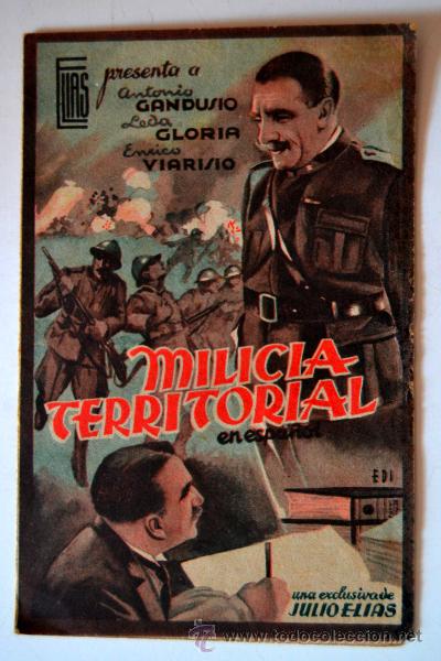 Cine: MILICIA TERRITORIAL FOLLETO DOBLE * CINE * PROGRAMA - Foto 1