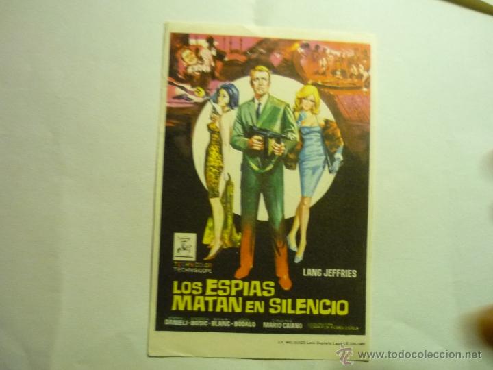 Cine: PROGRAMA LOS ESPIAS MATAN EN SILENCIO . LANG JEFFRIES - Foto 1