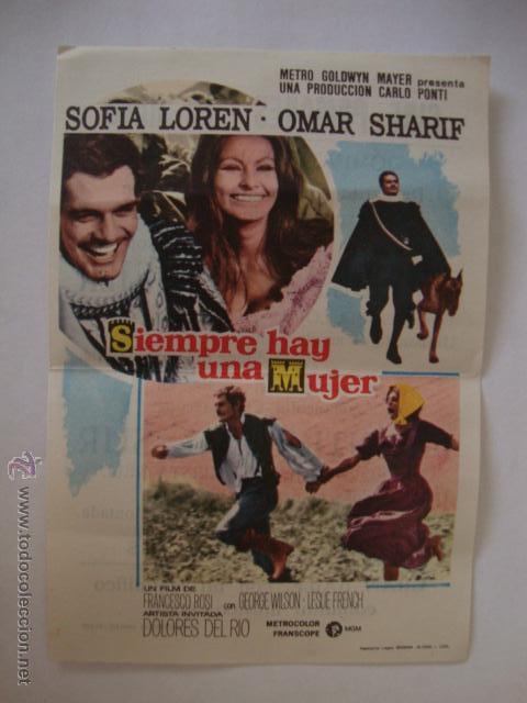 Cine: ANTIGUO PROGRAMA MANO FRONTERA AL SUR SOFIA LOREN CINE POMARES LA HOYA ELCHE, A&Ntilde;OS 60
