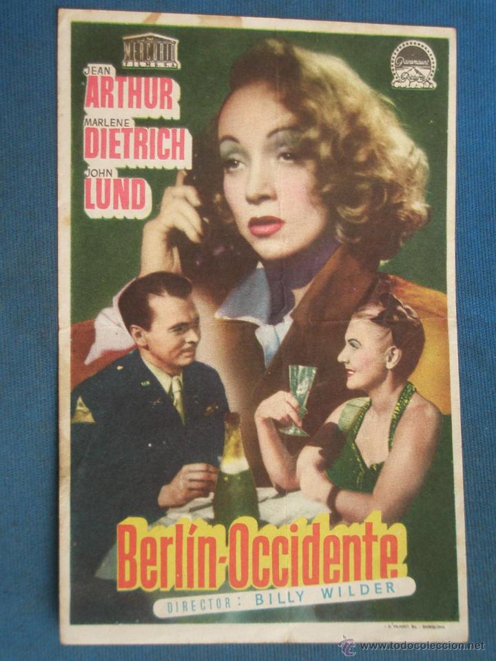 Cine: PROGRAMA DE MANO . BERLIN OCCIDENTE , SIN PUBLICIDAD . - Foto 1
