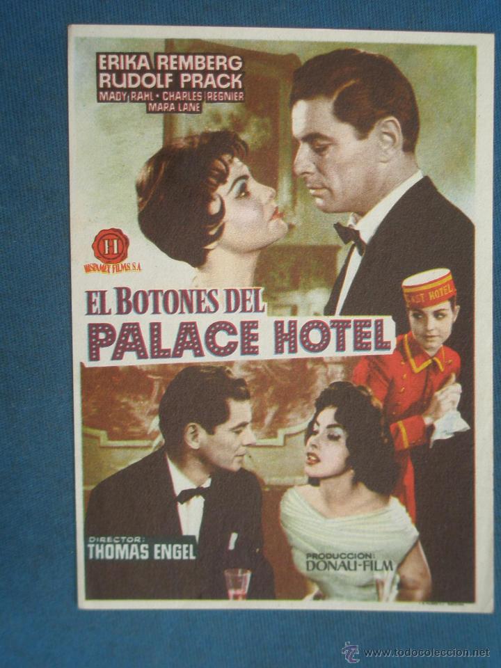 Cine: PROGRAMA DE MANO . EL BOTONES DEL PALACE HOTEL , SIN PUBLICIDAD . - Foto 1