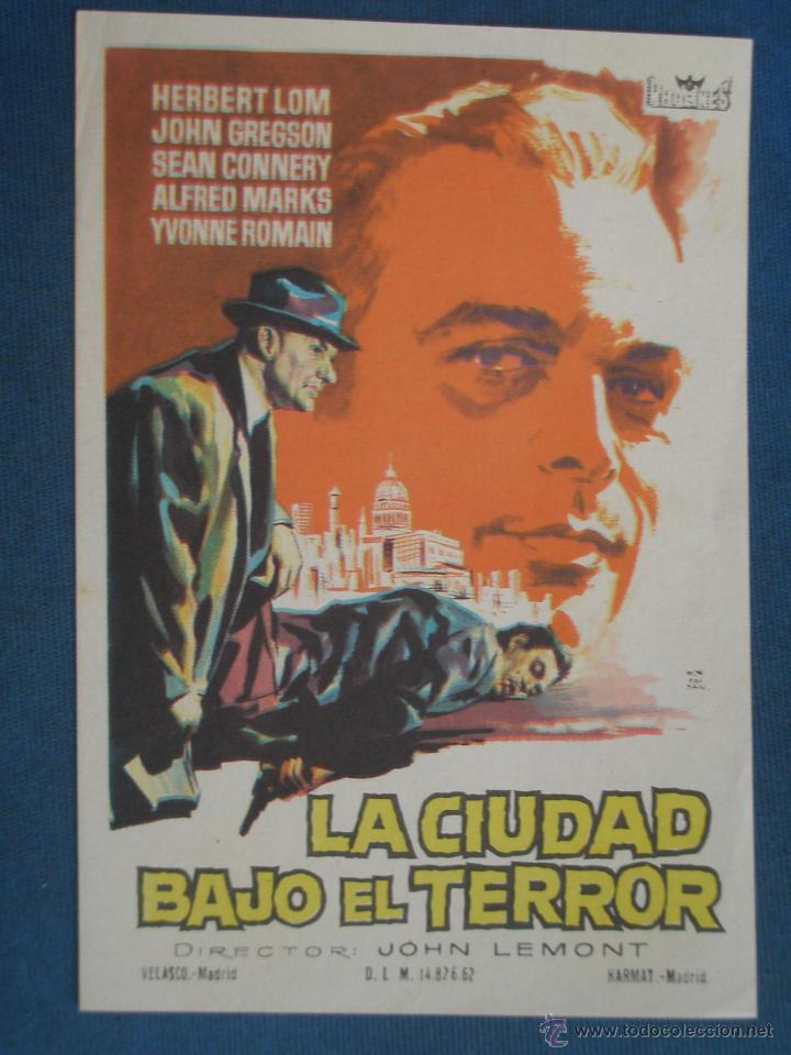 Cine: Programa de Mano . LA CIUDAD BAJO EL TERROR , Sin Publicidad . - Foto 1