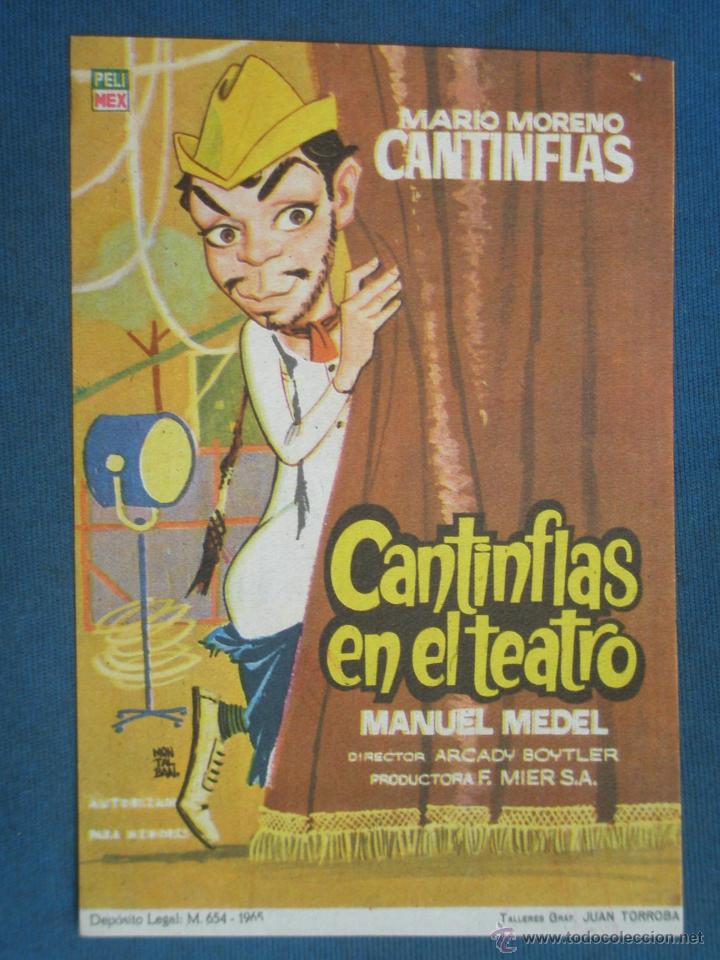 Cine: PROGRAMA DE MANO . CANTINFLAS EN EL TEATRO , SIN PUBLICIDAD . - Foto 1