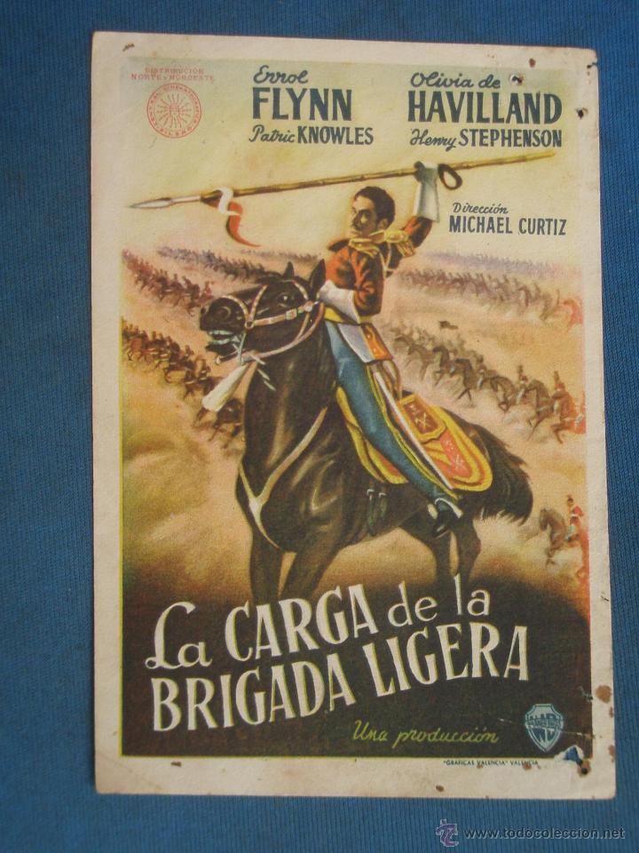 Cine: PROGRAMA DE MANO . LA CARGA DE LA BRIGADA LIGERA , SIN PUBLICIDAD . - Foto 1