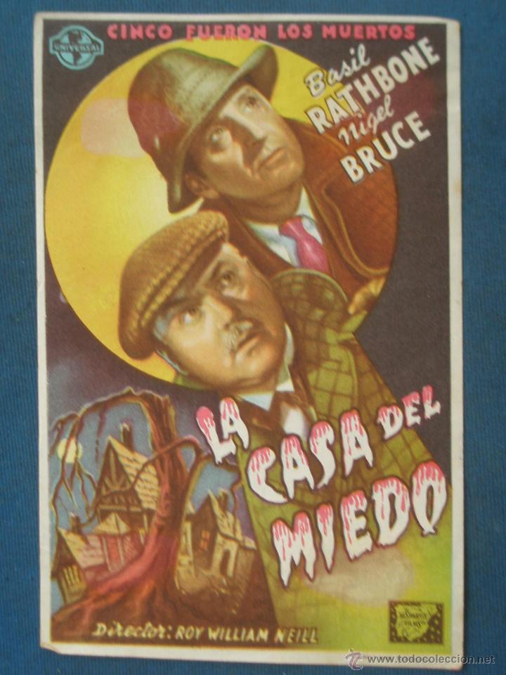Cine: PROGRAMA DE MANO . LA CASA DEL MIEDO , SIN PUBLICIDAD . - Foto 1