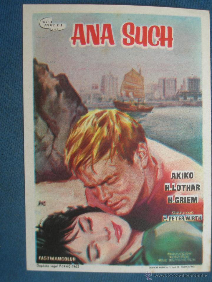 Cine: PROGRAMA DE MANO .ANA SUCH , SIN PUBLICIDAD . - Foto 1