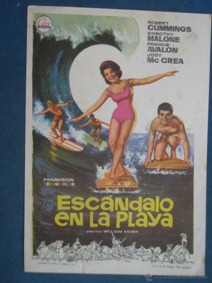 Cine: PROGRAMA DE MANO . ESCANDALO EN LA PLAYA, SIN PUBLICIDAD . - Foto 1