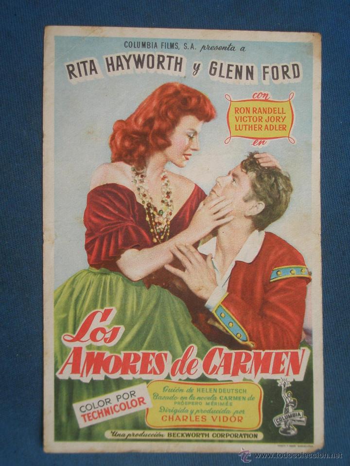 Cine: PROGRAMA DE MANO . LOS AMORES DE CARMEN , SIN PUBLICIDAD . - Foto 1