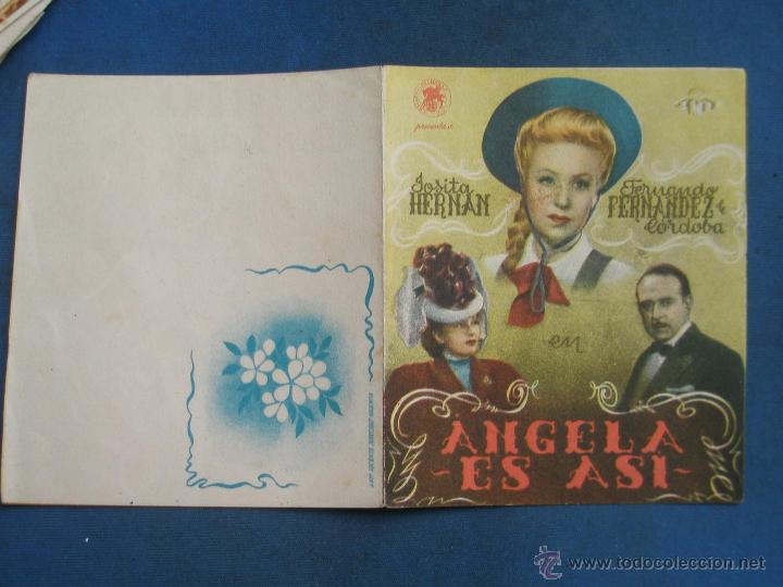 Cine: PROGRAMA DE MANO DOBLE . ANGELA ES ASI , SIN PUBLICIDAD . - Foto 1