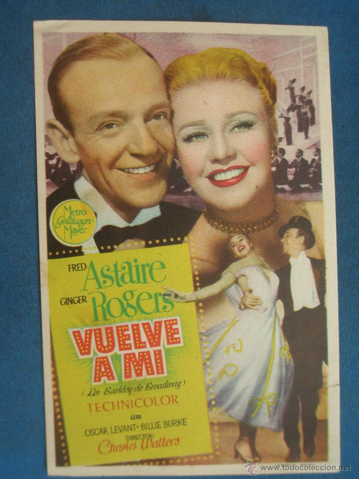 Cine: Programa de Mano . VUELVE A MI , Sin Publicidad . - Foto 1