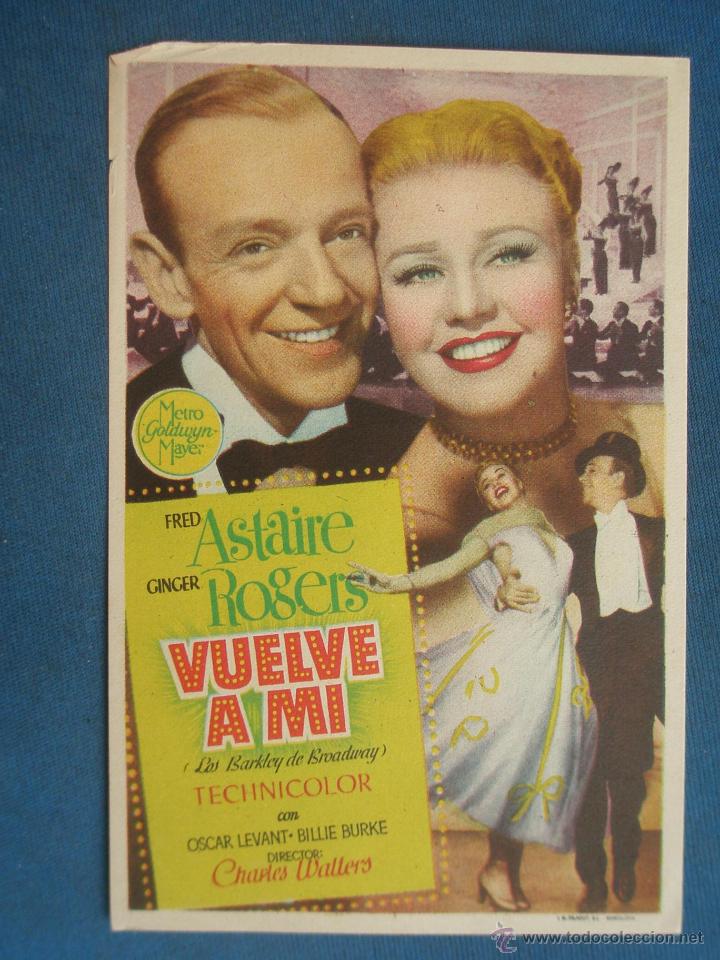 Cine: Programa de Mano . VUELVE A MI , Sin Publicidad . - Foto 1