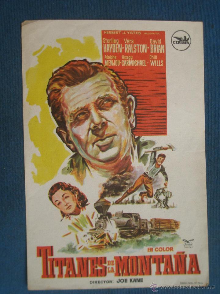 Cine: PROGRAMA DE MANO . TITANES DE LA MONTA&Ntilde;A , SIN PUBLICIDAD . - Foto 1