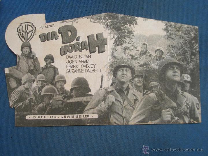 Cine: PROGRAMA DE MANO . DIA D , HORA H , SIN PUBLICIDAD . - Foto 2