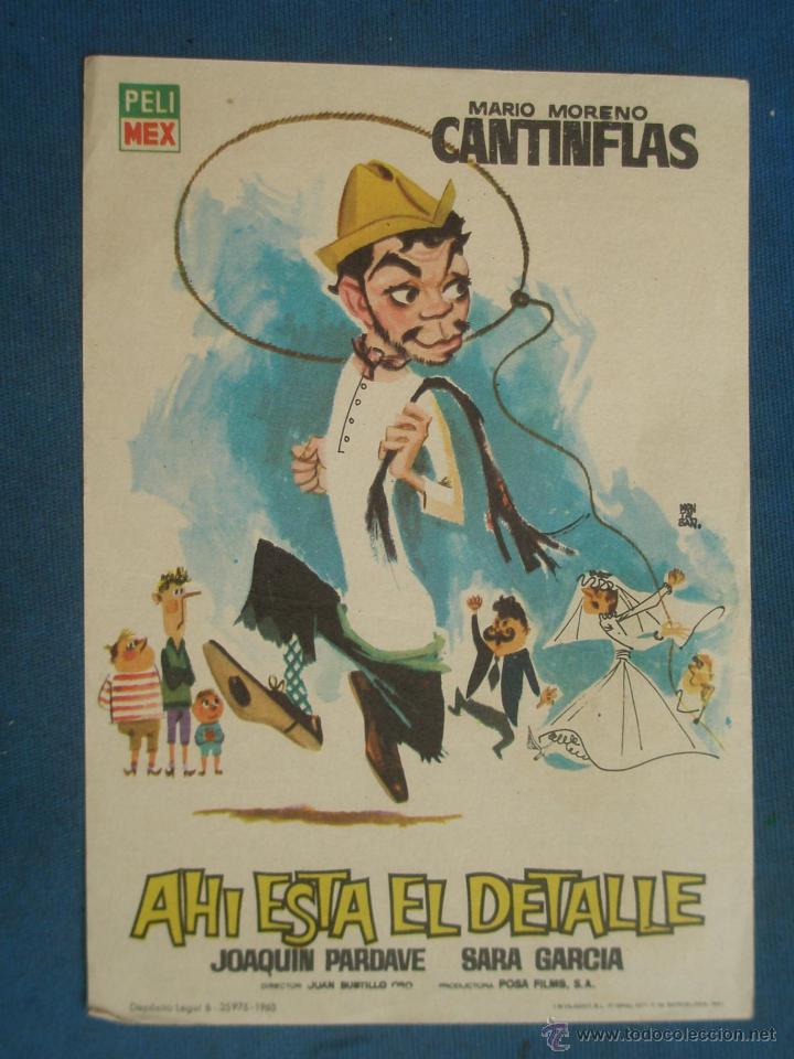 Cine: PROGRAMA DE MANO . AHI ESTA EL DETALLE . SIN PUBLICIDAD . - Foto 1