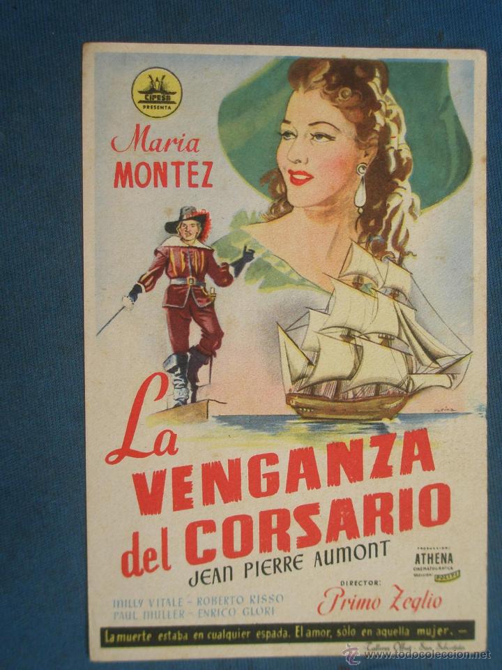 Cine: PROGRAMA DE MANO . LA VENGANZA DEL CORSARIO , SIN PUBLICIDAD . - Foto 1