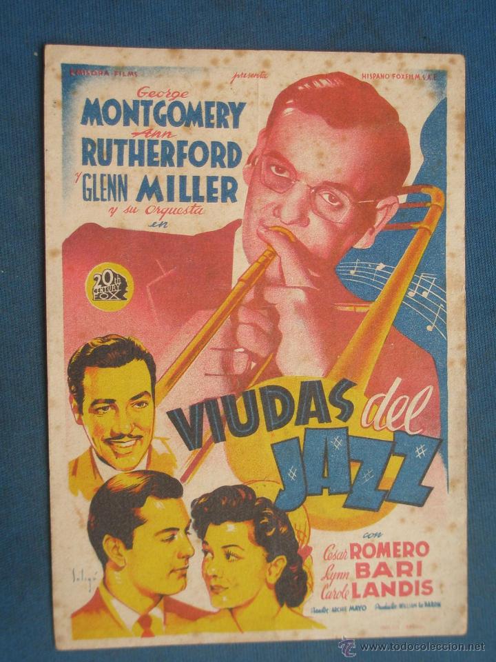 Cine: PROGRAMA DE MANO . VIUDAS DEL JAZZ , SIN PUBLICIDAD . - Foto 1