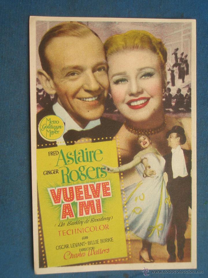 Cine: Programa de Mano . VUELVE A MI , Sin Publicidad . - Foto 1