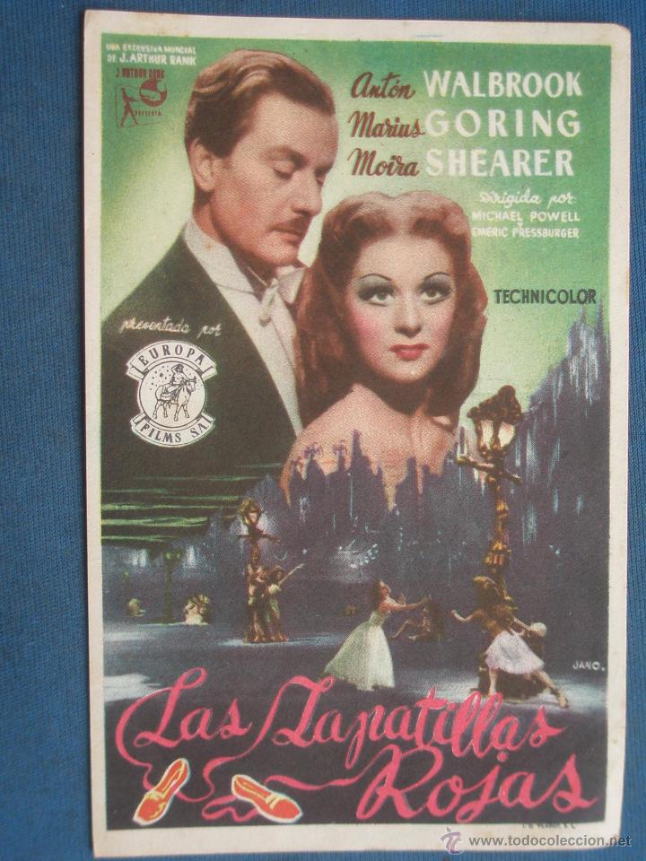 Cine: PROGRAMA DE MANO . LAS ZAPATILLAS ROJAS , SIN PUBLICIDAD . - Foto 1