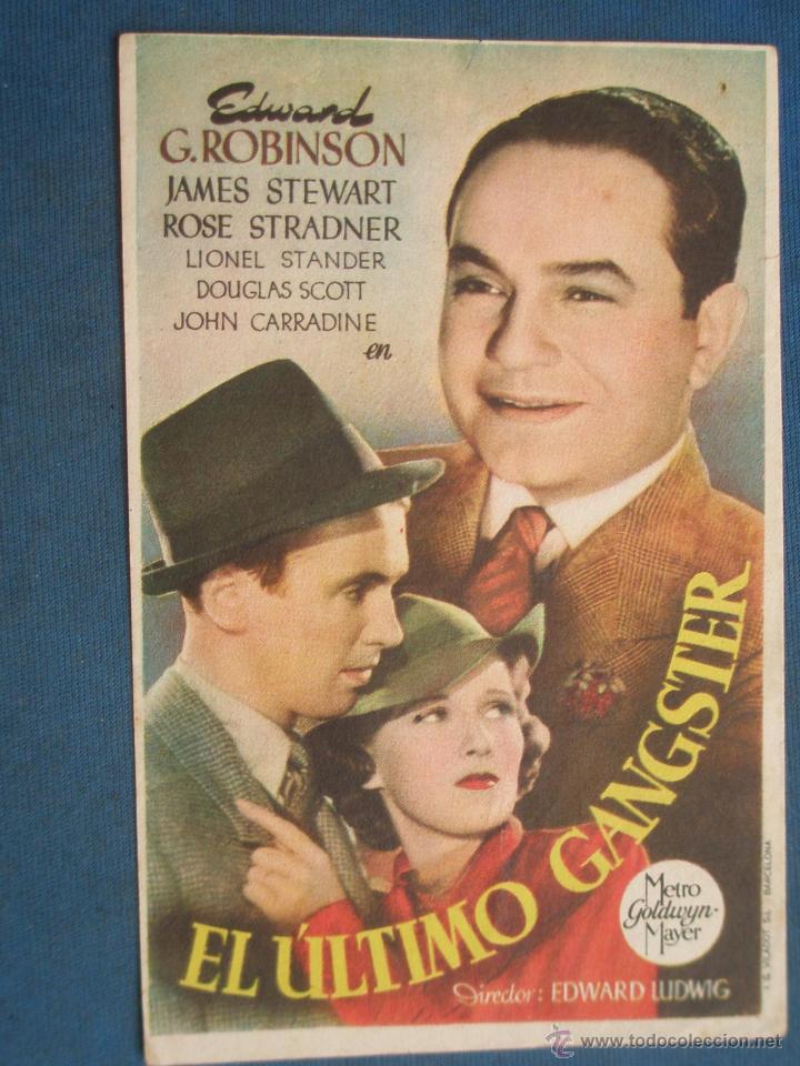 Cine: PROGRAMA DE MANO . EL &Uacute;LTIMO GANGSTER , SIN PUBLICIDAD . - Foto 1